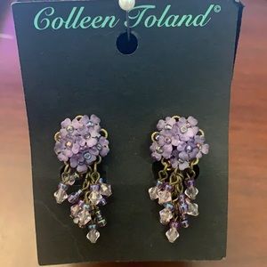 Colleen Tolland Lilac Clip Earrings